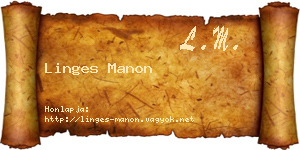 Linges Manon névjegykártya